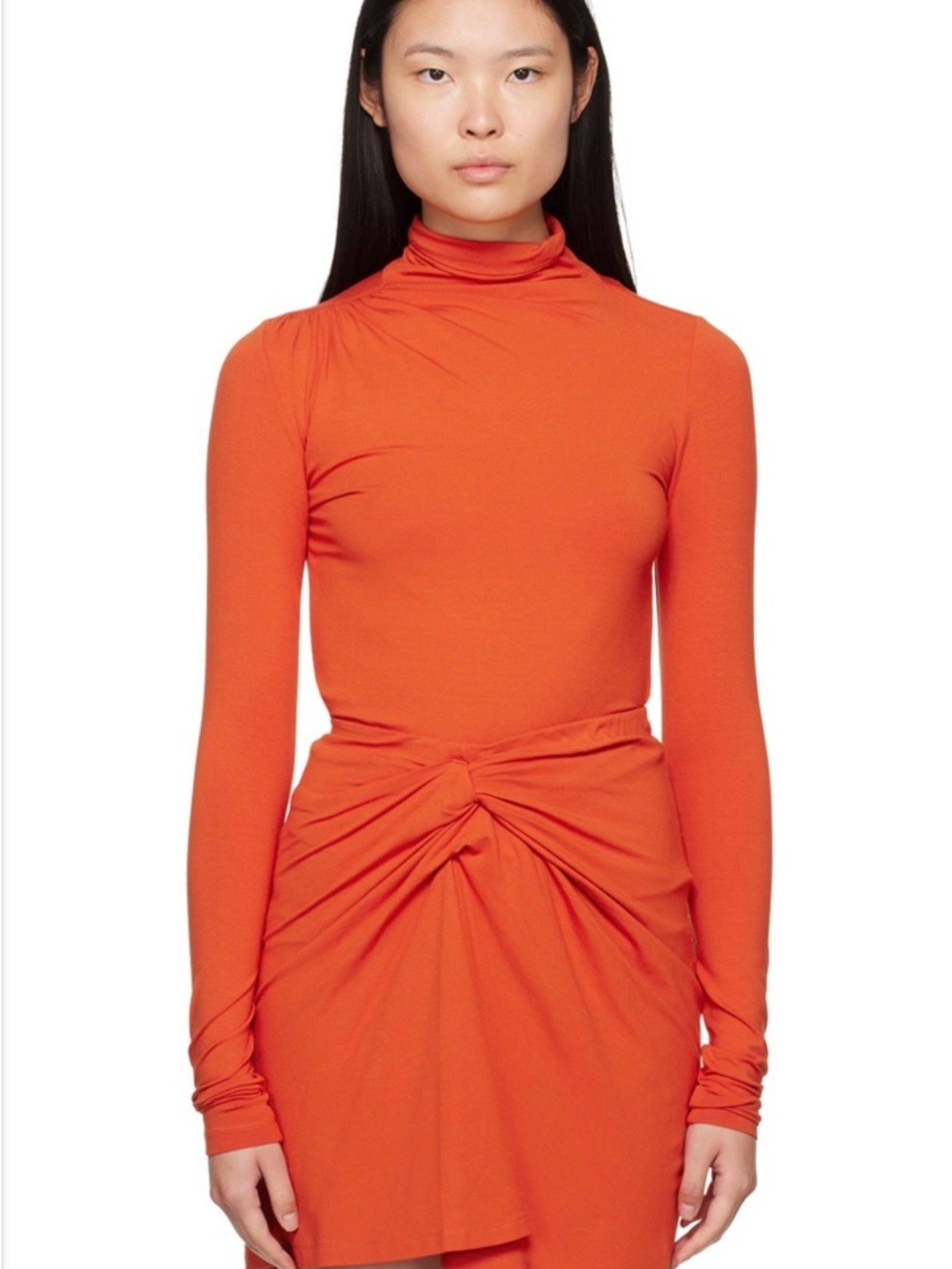 NWT Isabel Marant Etoile Orange Long Sleeve Turtleneck Top